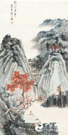 赏柝: 一代大师谢稚柳山水画作品