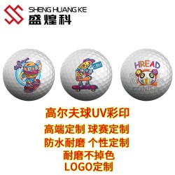 盛煌科高尔夫球来样定制 个性图案 logo图案数码印刷机