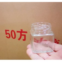 厂家直销高白料玻璃酱菜瓶50ml方瓶