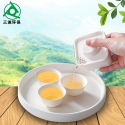 茶会盒子便携式一次性茶具套装旅行泡茶甘蔗浆板纸浆网红茶具定制